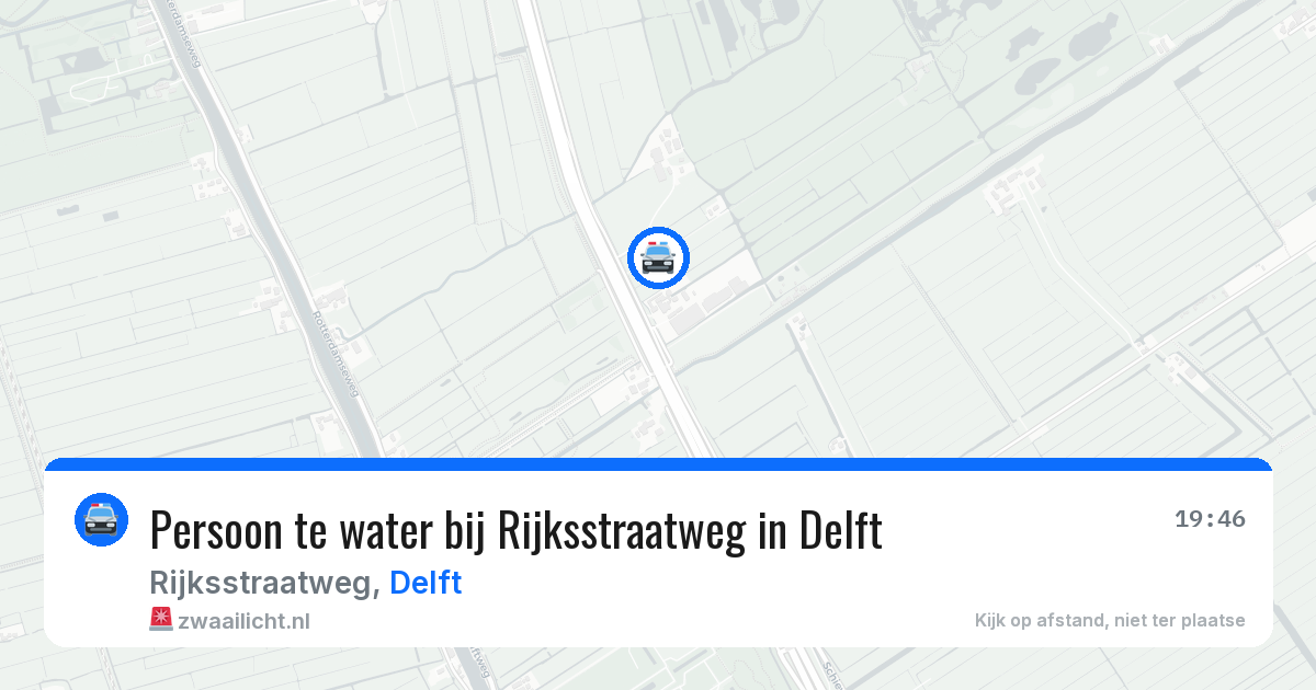 Persoon te water bij Rijksstraatweg in Delft — 30 apr 2026