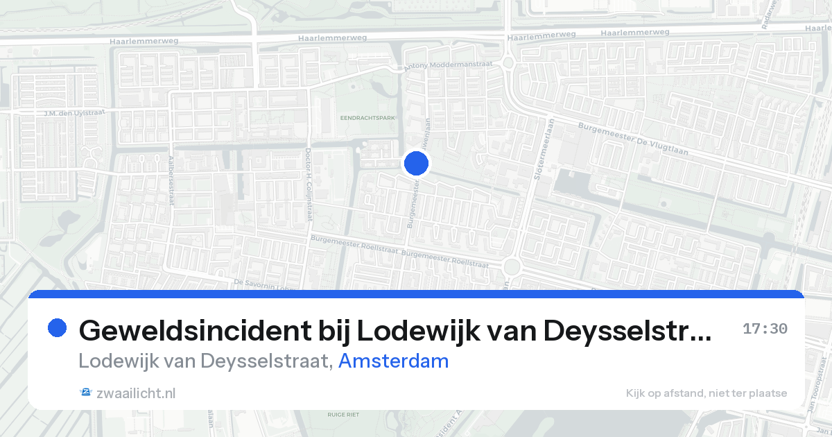 Geweldsincident bij Lodewijk van Deysselstraat in Amsterdam — 20 aug 2026