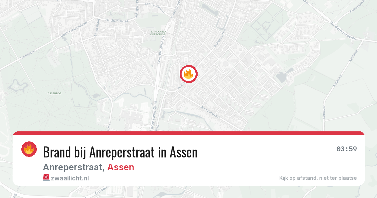Brand bij Anreperstraat in Assen — 20 jun 2026