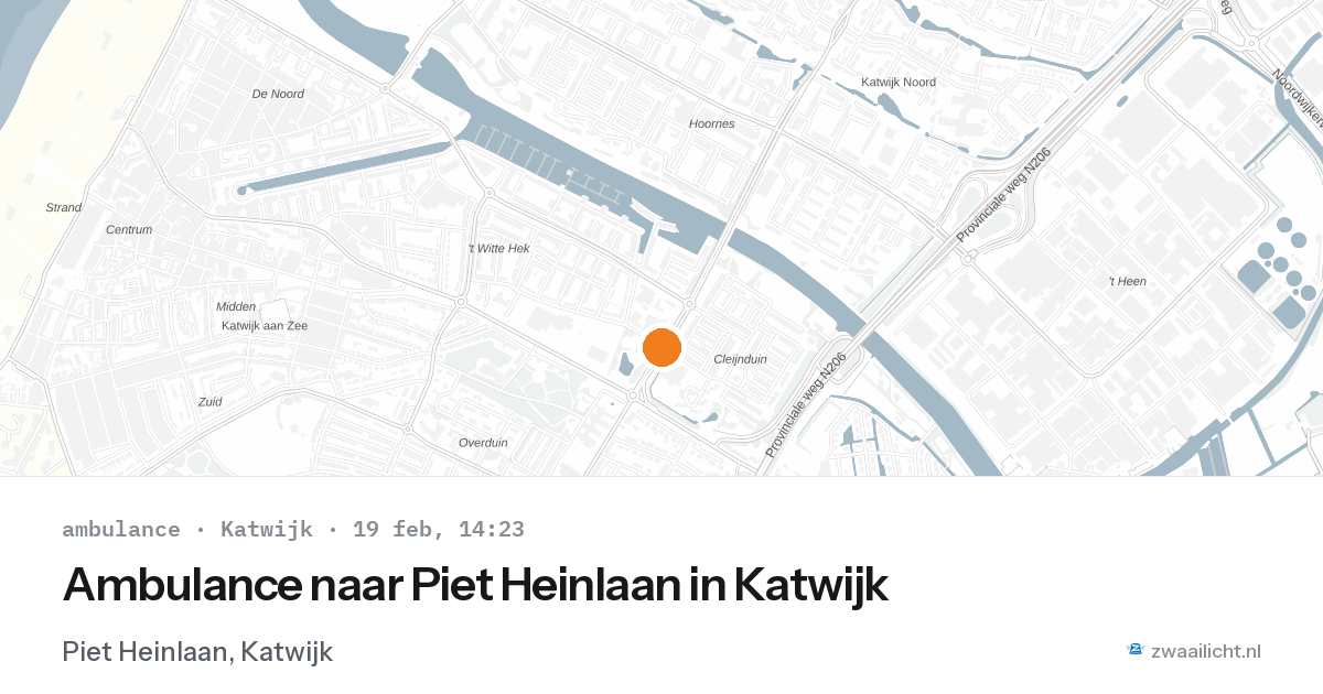 Ambulance naar Piet Heinlaan in Katwijk — 19 feb 2026