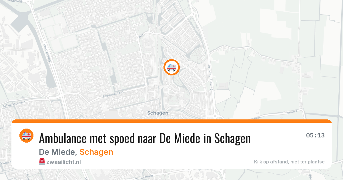 Ambulance met spoed naar De Miede in Schagen — 7 mei 2026