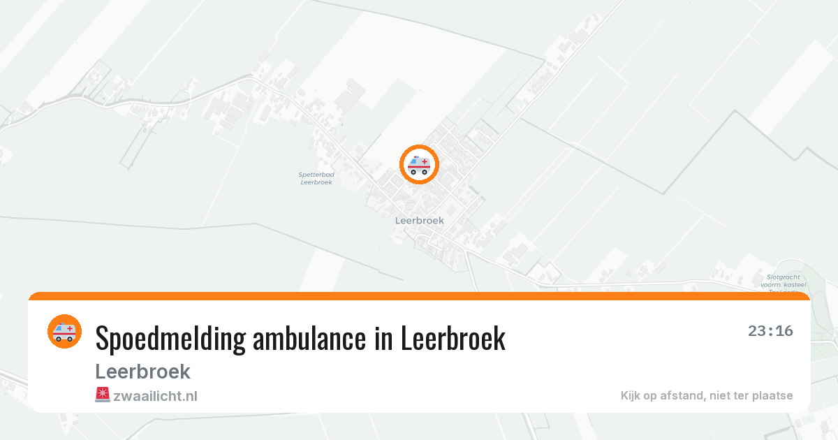 Spoedmelding ambulance in Leerbroek — 4 mei 2026