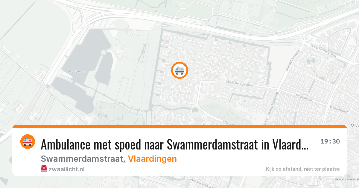 Ambulance met spoed naar Swammerdamstraat in Vlaardingen — 10 apr 2026
