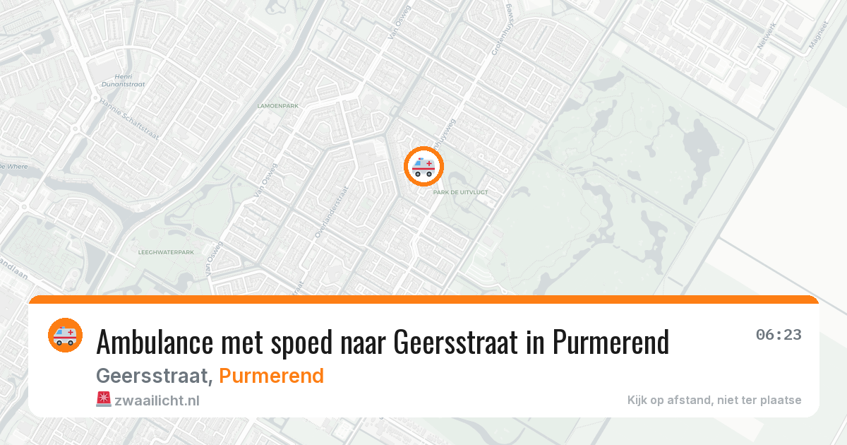Ambulance met spoed naar Geersstraat in Purmerend — 23 jun 2026