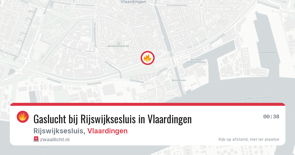 Gaslucht bij Rijswijksesluis in Vlaardingen — 21 mei 2026