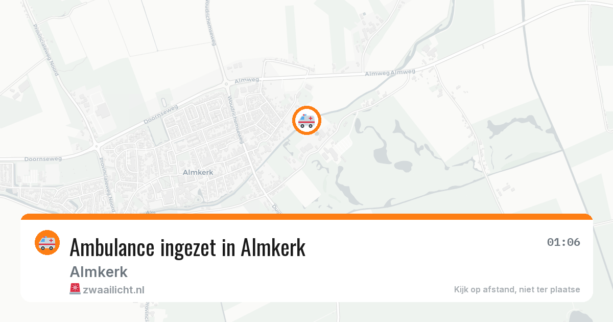 Ambulance ingezet in Almkerk — 12 aug 2026