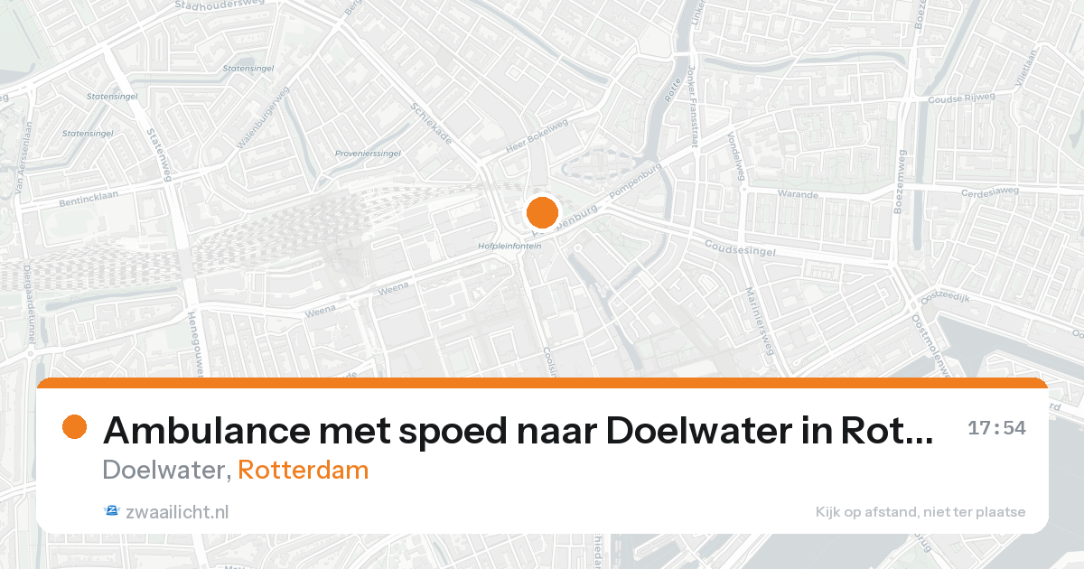 Ambulance met spoed naar Doelwater in Rotterdam — 15 aug 2026