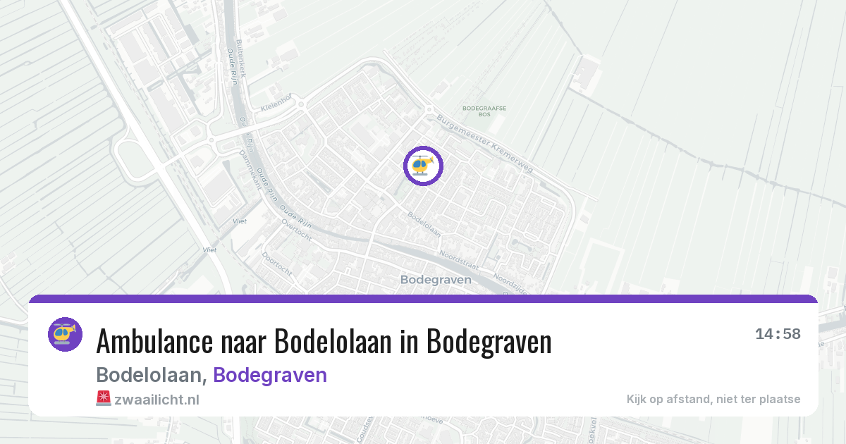 Ambulance naar Bodelolaan in Bodegraven — 28 jun 2026