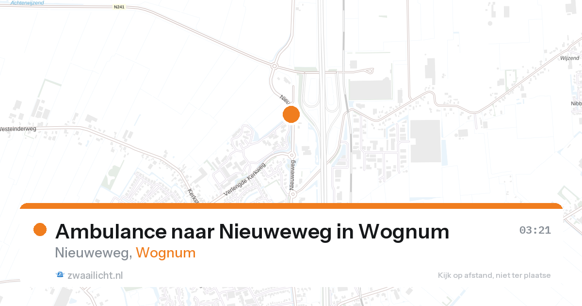 Ambulance naar Nieuweweg in Wognum — 27 aug 2026