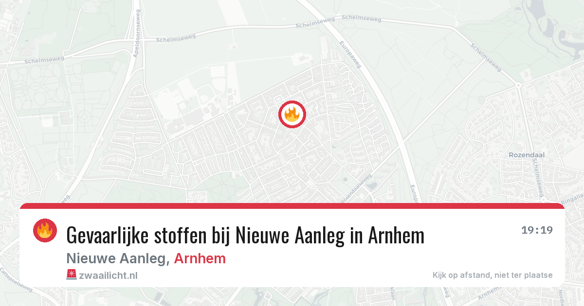 Gevaarlijke stoffen bij Nieuwe Aanleg in Arnhem — 9 jun 2026