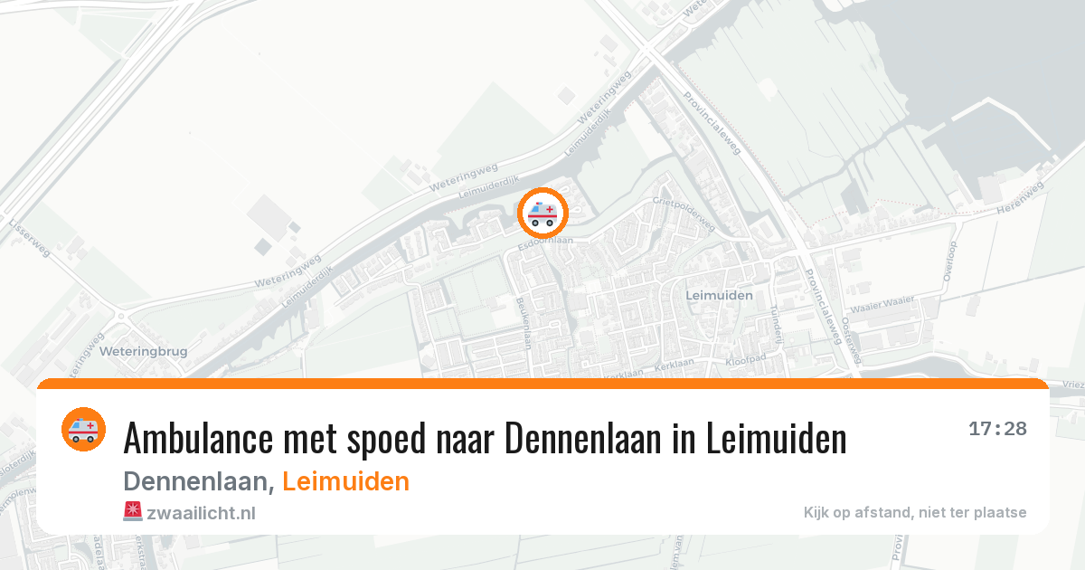 Ambulance met spoed naar Dennenlaan in Leimuiden — 29 apr 2026