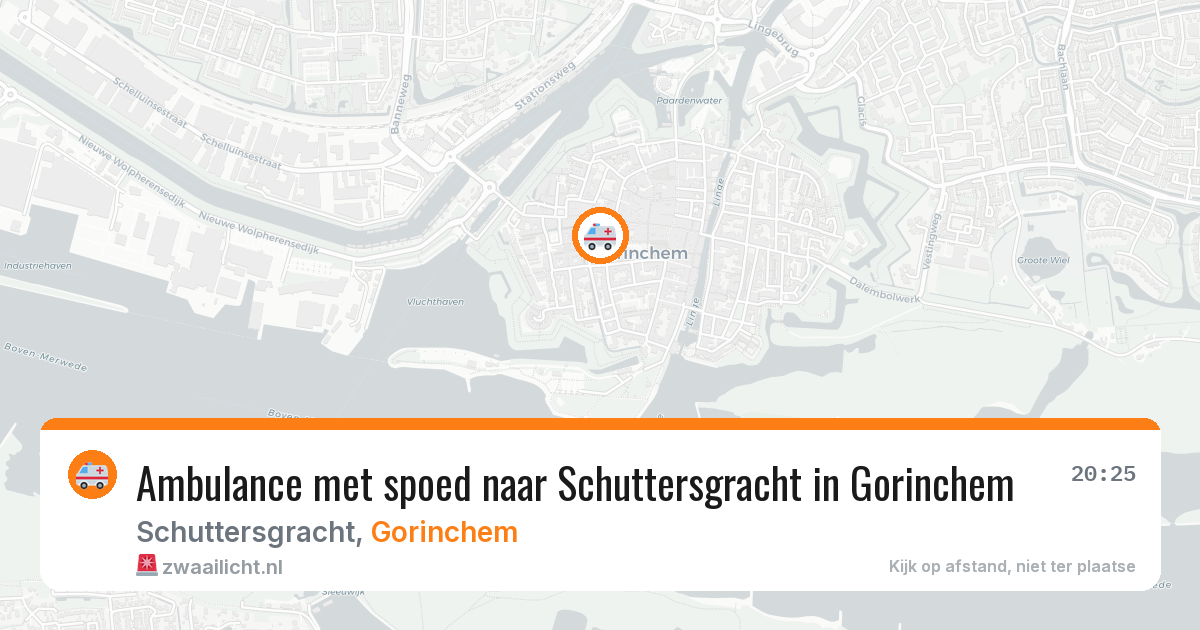 Ambulance met spoed naar Schuttersgracht in Gorinchem — 8 aug 2026