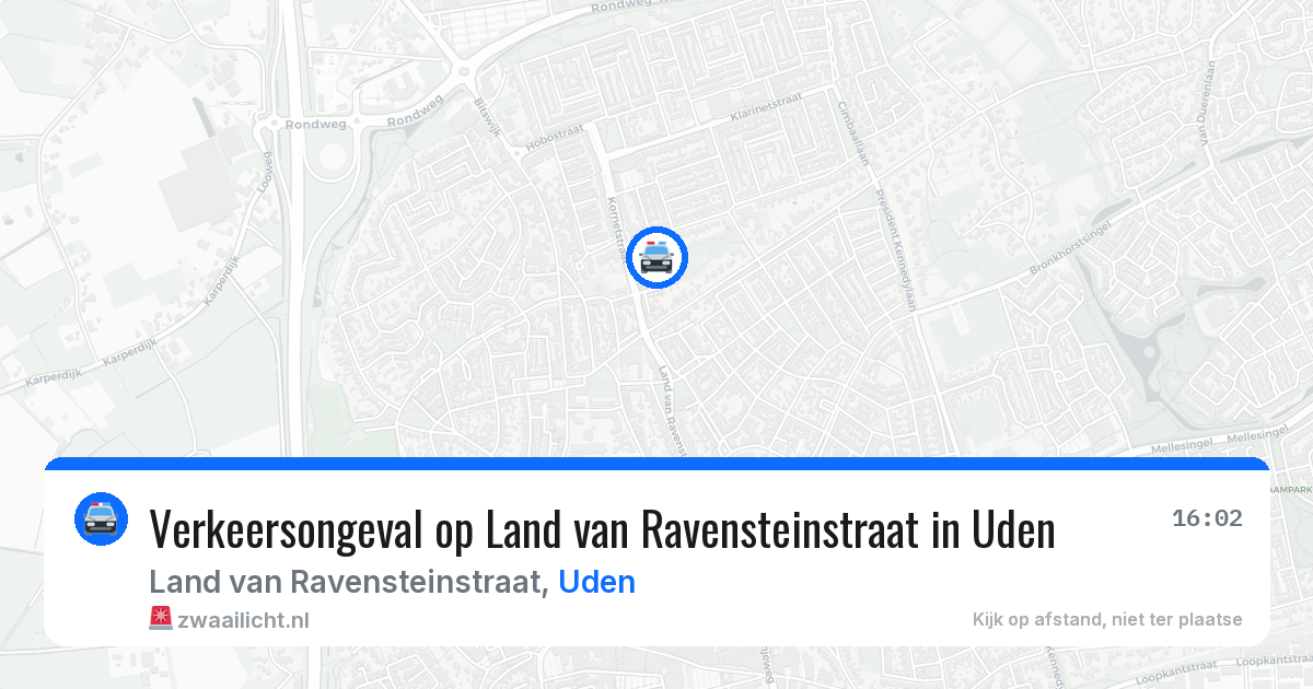 Verkeersongeval op Land van Ravensteinstraat in Uden — 21 mei 2026