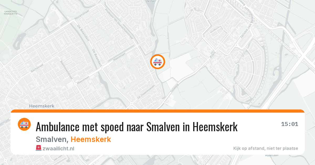 Ambulance met spoed naar Smalven in Heemskerk — 25 mei 2026