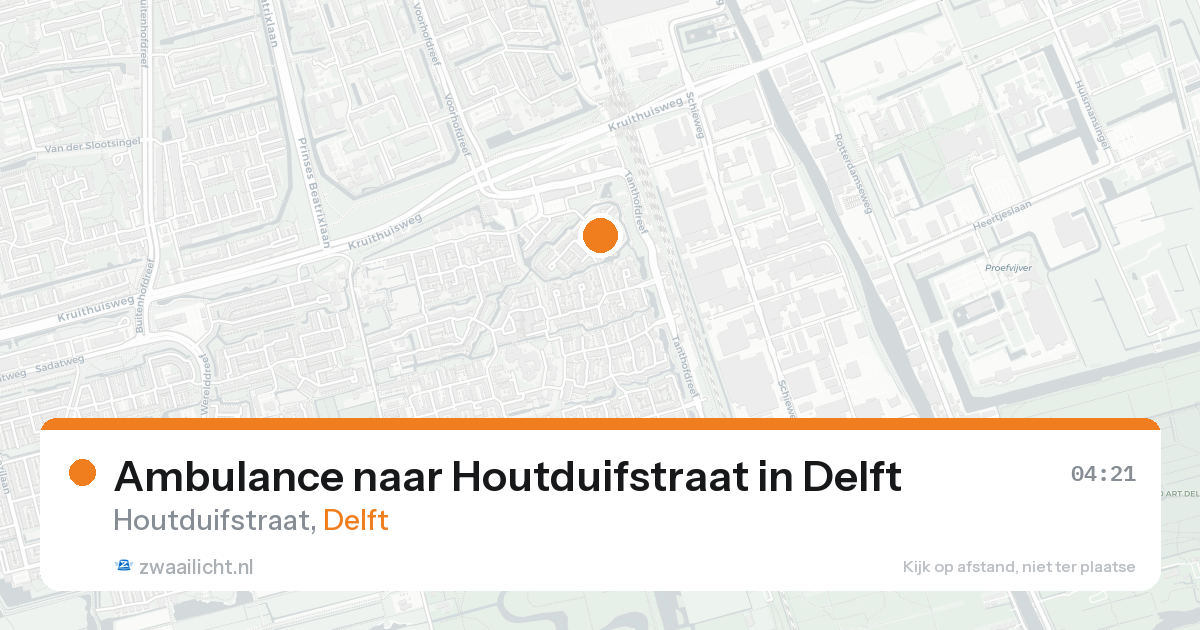 Ambulance naar Houtduifstraat in Delft — 21 mei 2026