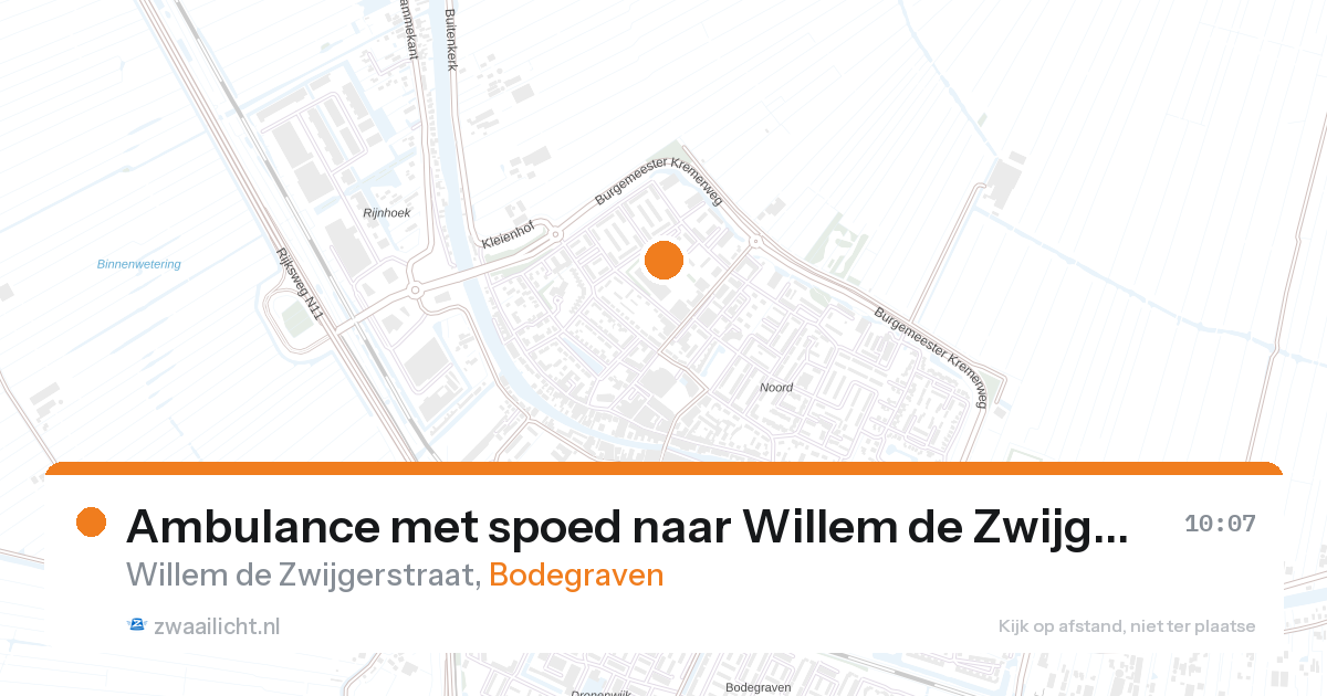 Ambulance met spoed naar Willem de Zwijgerstraat in Bodegraven — 19 feb 2026