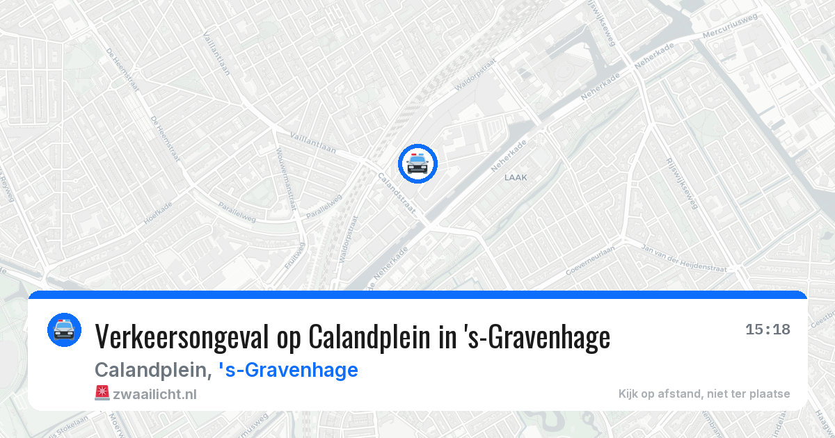 Verkeersongeval op Calandplein in 's-Gravenhage — 27 jun 2026