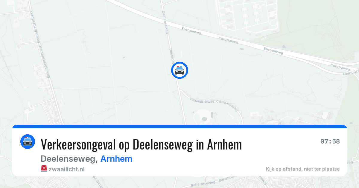 Verkeersongeval op Deelenseweg in Arnhem — 27 jul 2026