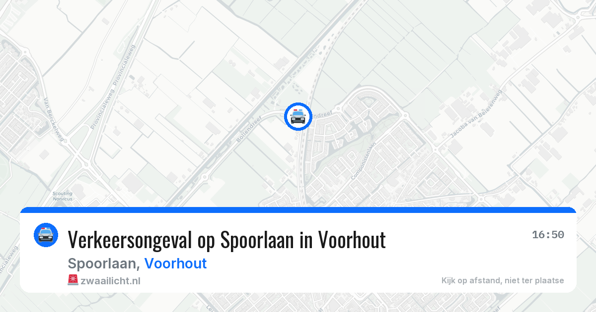 Verkeersongeval op Spoorlaan in Voorhout — 13 jul 2026