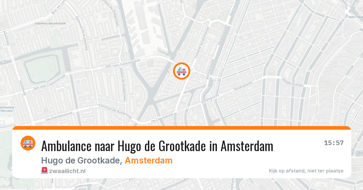 Ambulance naar Hugo de Grootkade in Amsterdam — 31 jul 2026
