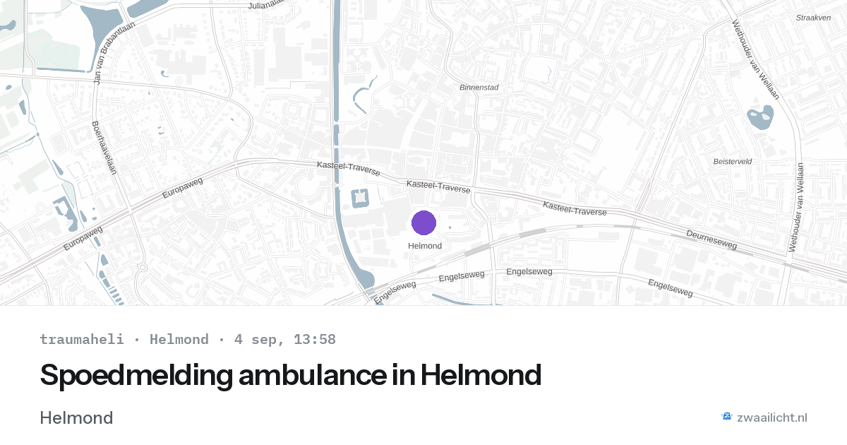 Spoedmelding ambulance in Helmond — 4 sep 2026
