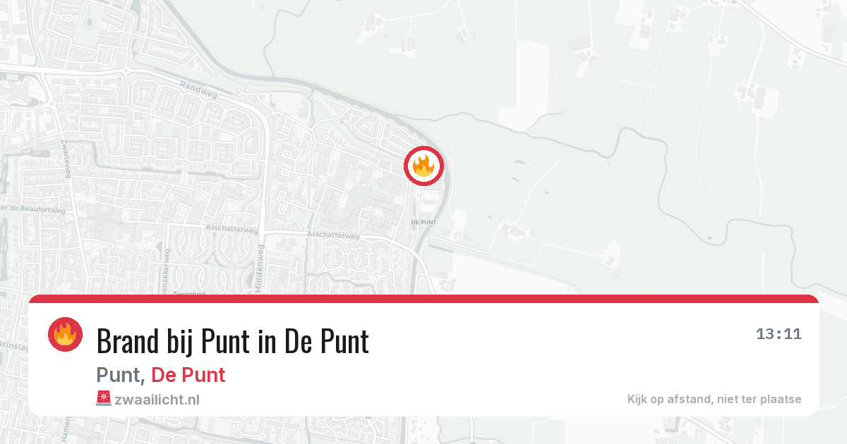 Brand bij Punt in De Punt — 27 mei 2026
