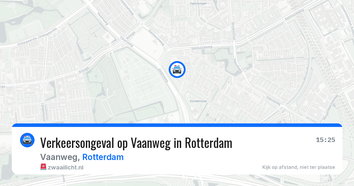 Verkeersongeval op Vaanweg in Rotterdam — 21 mei 2026
