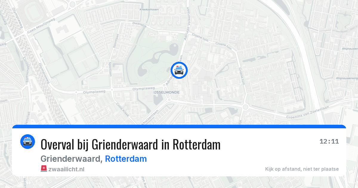 Overval bij Grienderwaard in Rotterdam — 25 jul 2026