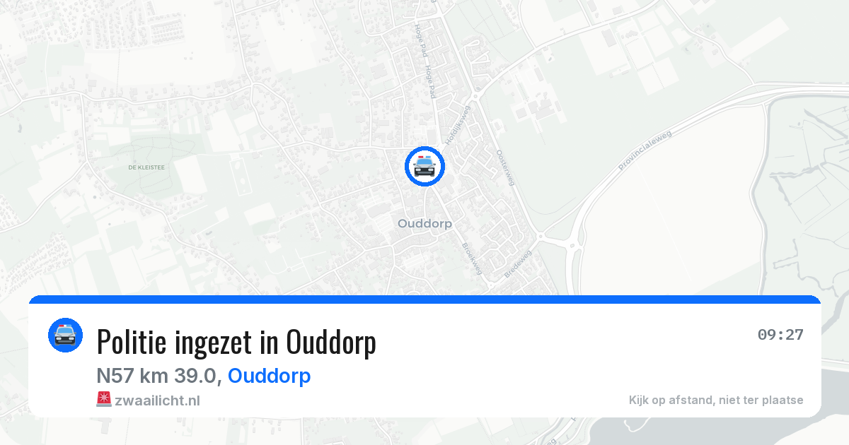 Politie ingezet in Ouddorp — 1 apr 2026 | 🚨 Zwaailicht.nl
