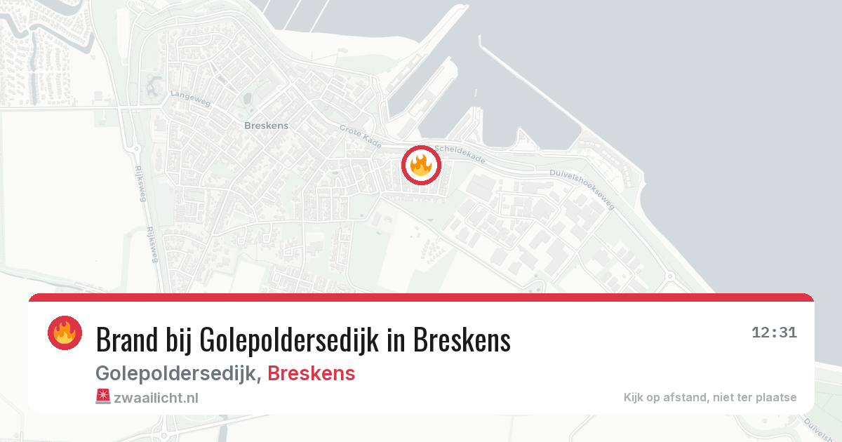 Brand bij Golepoldersedijk in Breskens — 24 jul 2026