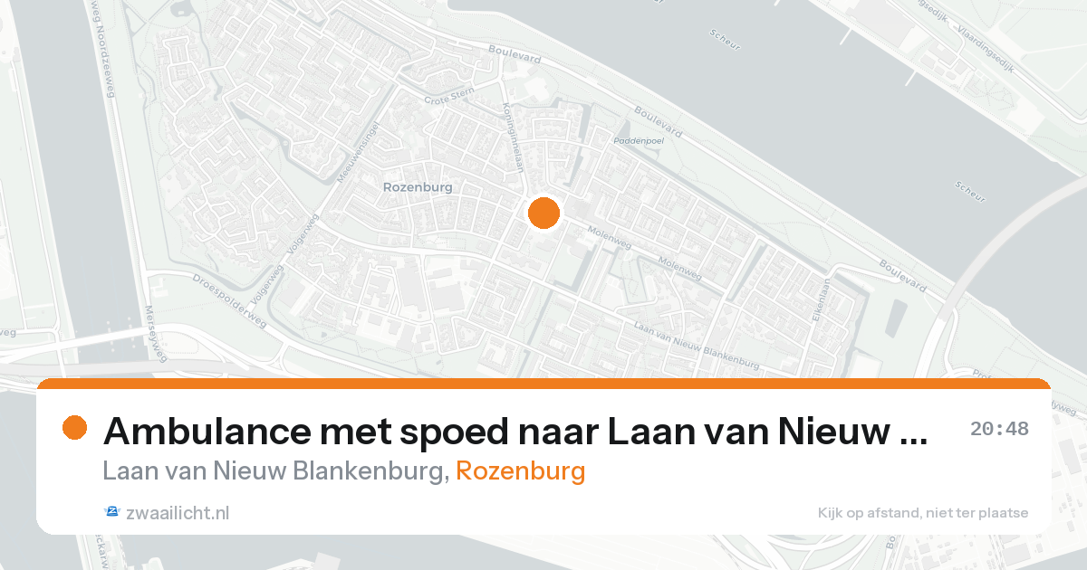 Ambulance met spoed naar Laan van Nieuw Blankenburg in Rozenburg — 25 aug 2026
