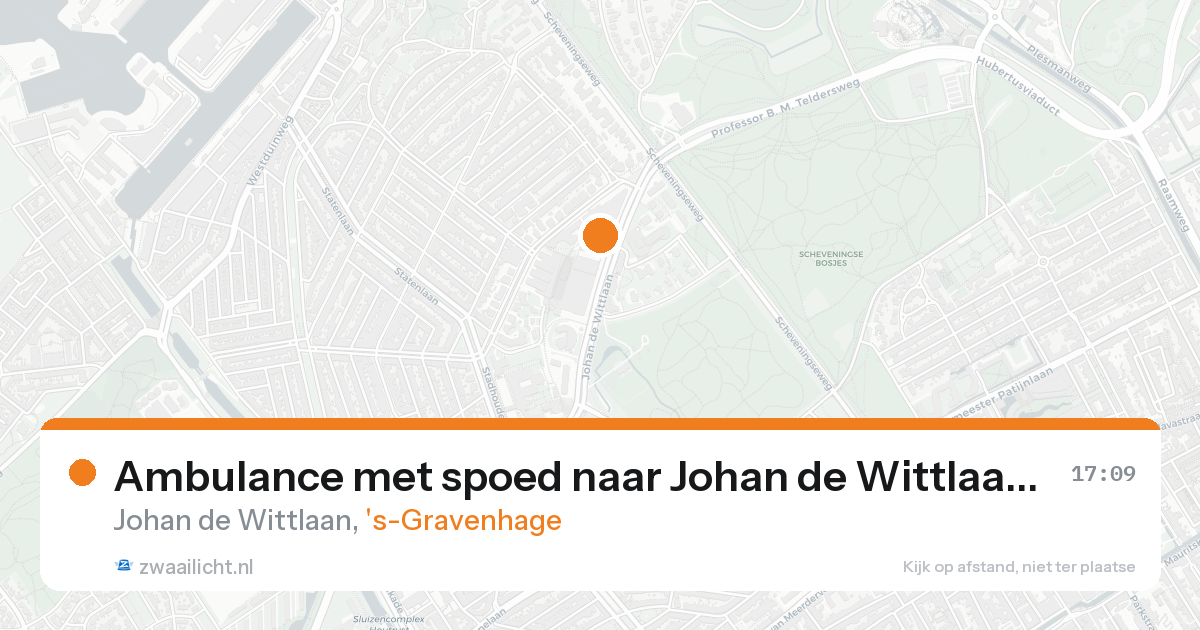 Ambulance met spoed naar Johan de Wittlaan in 's-Gravenhage — 17 aug 2026