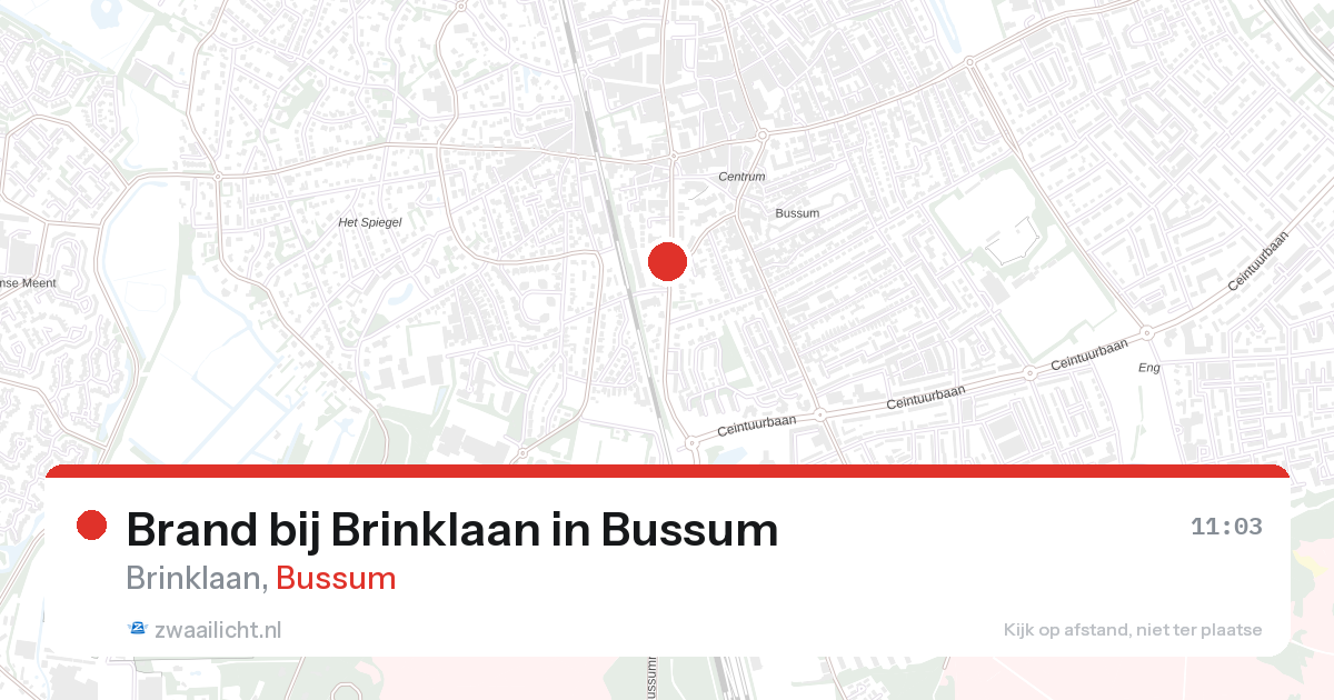 Brand bij Brinklaan in Bussum — 10 mrt 2026