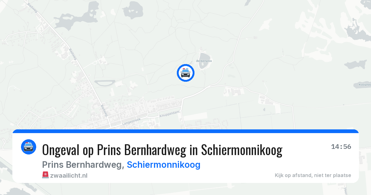 Ongeval op Prins Bernhardweg in Schiermonnikoog — 19 apr 2026