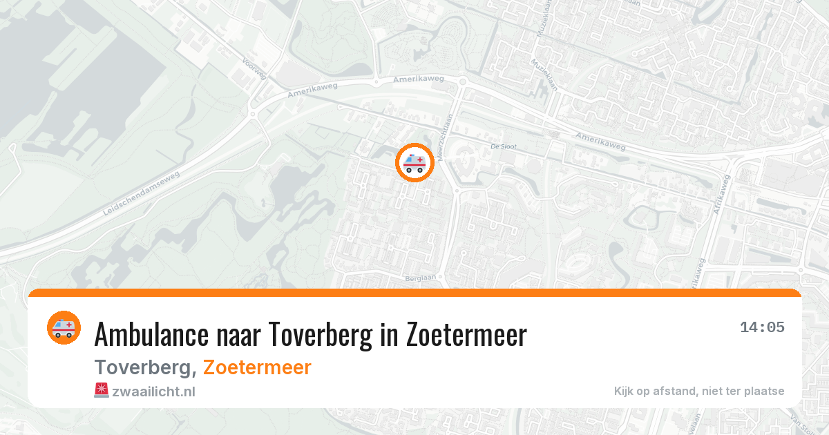 Ambulance naar Toverberg in Zoetermeer — 31 jul 2026