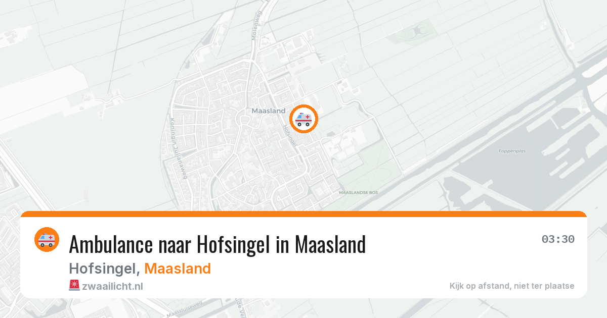 Ambulance naar Hofsingel in Maasland — 1 apr 2026