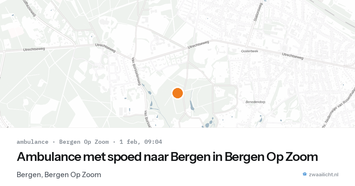 Ambulance met spoed naar Bergen in Bergen Op Zoom — 1 feb 2026
