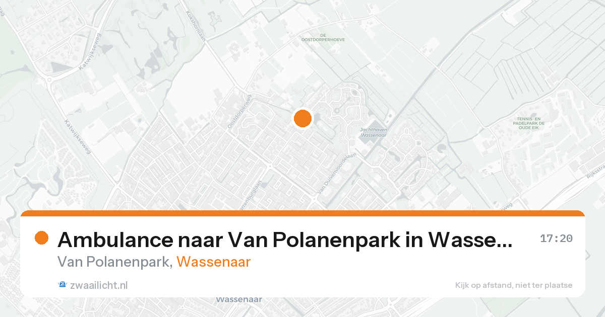 Ambulance naar Van Polanenpark in Wassenaar — 23 aug 2026