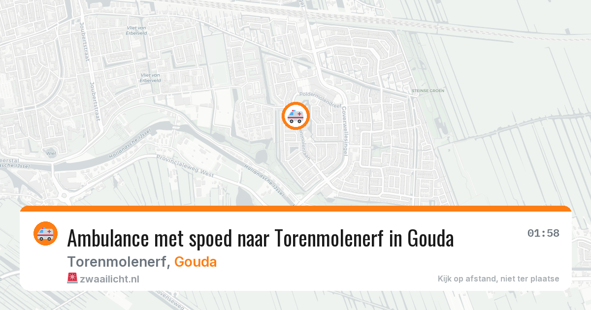 Ambulance met spoed naar Torenmolenerf in Gouda — 24 apr 2026
