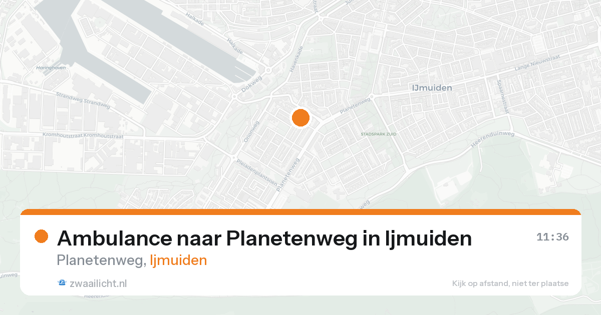 Ambulance naar Planetenweg in Ijmuiden — 15 aug 2026