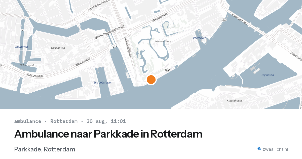 Ambulance naar Parkkade in Rotterdam — 30 aug 2026