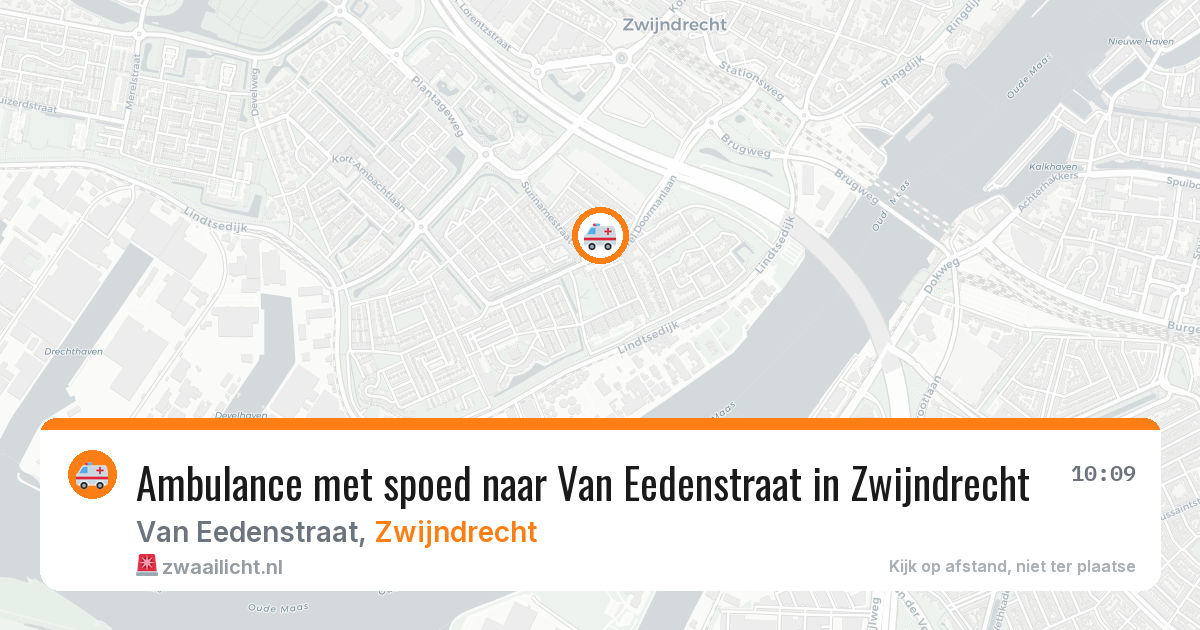 Ambulance met spoed naar Van Eedenstraat in Zwijndrecht — 30 jun 2026