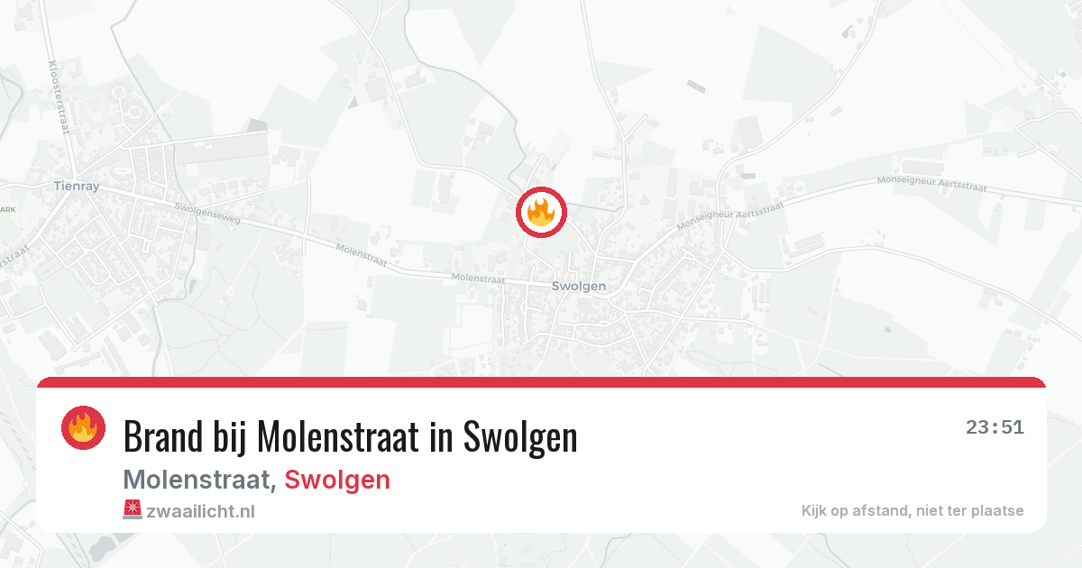 Brand bij Molenstraat in Swolgen — 26 apr 2026