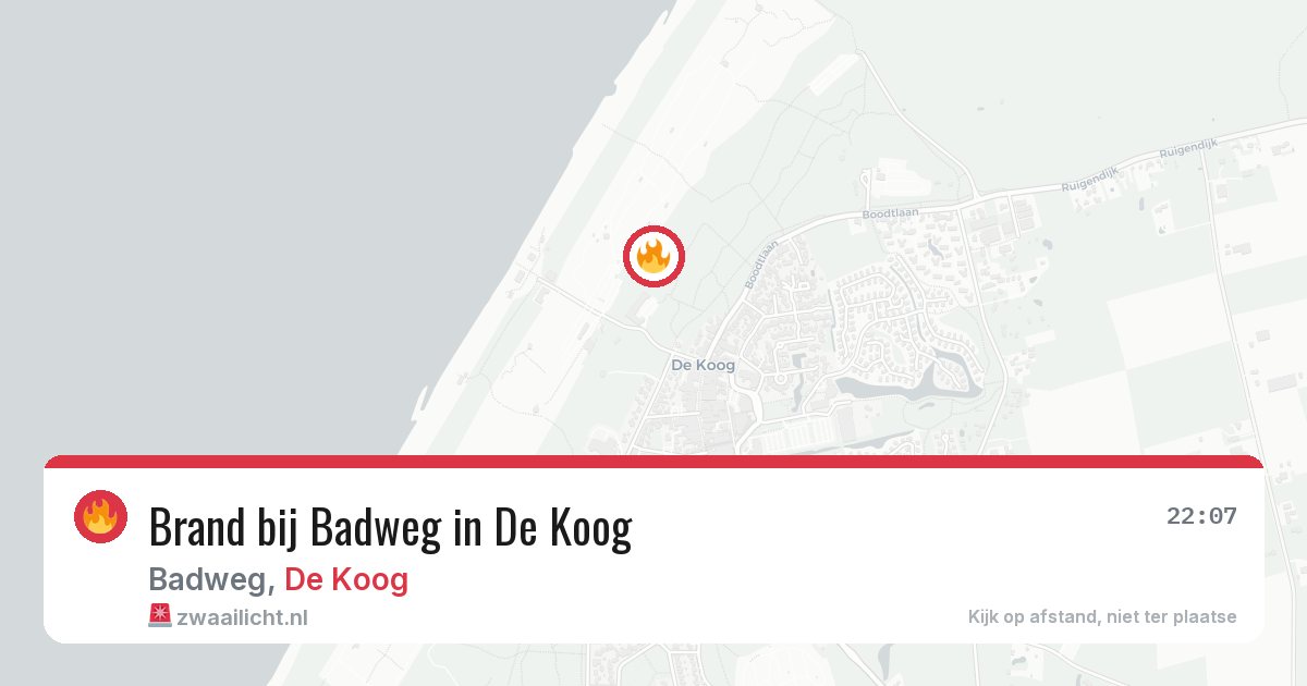 Brand bij Badweg in De Koog — 1 aug 2026