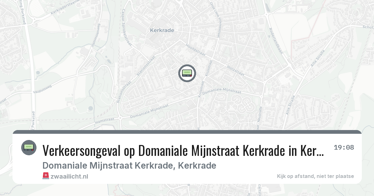 Verkeersongeval op Domaniale Mijnstraat Kerkrade in Kerkrade — 8 feb 2026