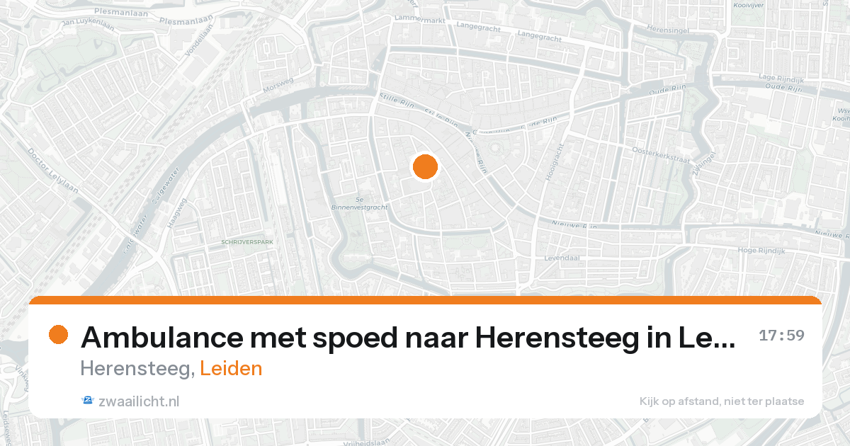 Ambulance met spoed naar Herensteeg in Leiden — 7 mei 2026