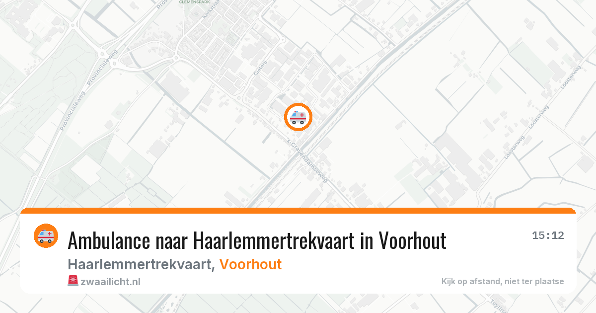 Ambulance naar Haarlemmertrekvaart in Voorhout — 29 jun 2026