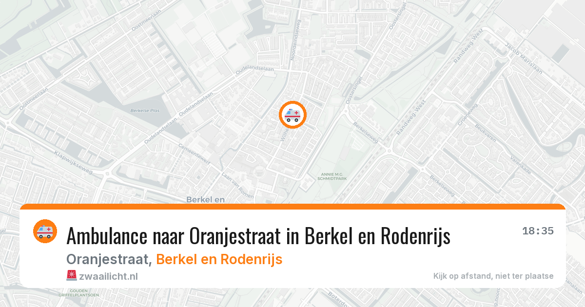 Ambulance naar Oranjestraat in Berkel en Rodenrijs — 6 jun 2026