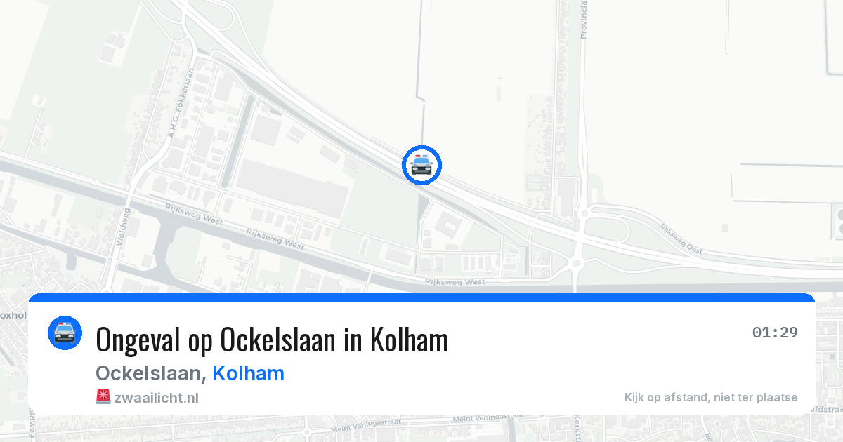 Ongeval op Ockelslaan in Kolham — 19 jun 2026