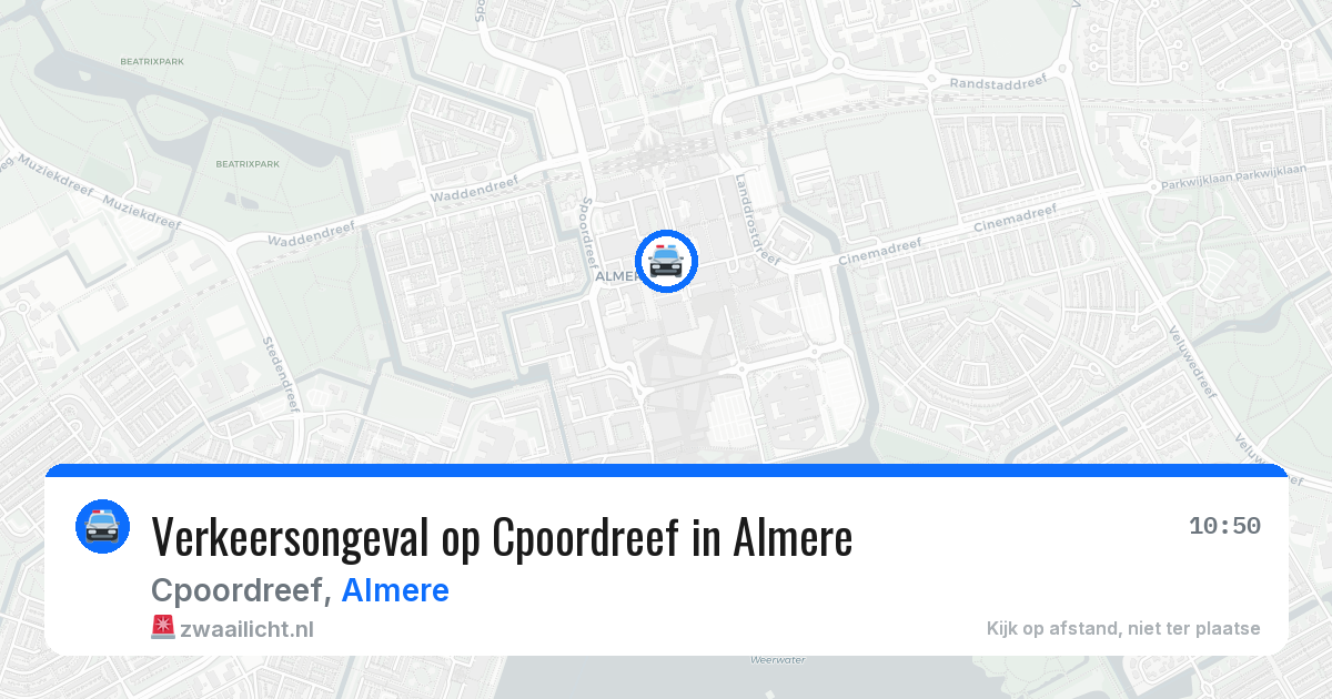 Verkeersongeval op Cpoordreef in Almere — 12 jun 2026